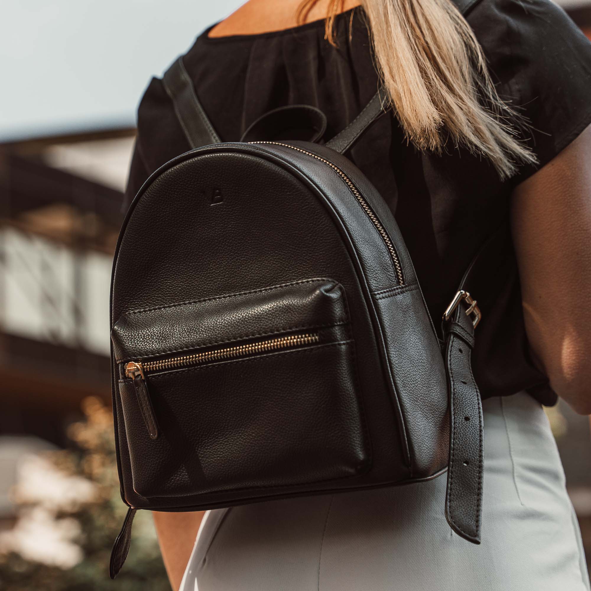 Mini leather backpack for women Clearance