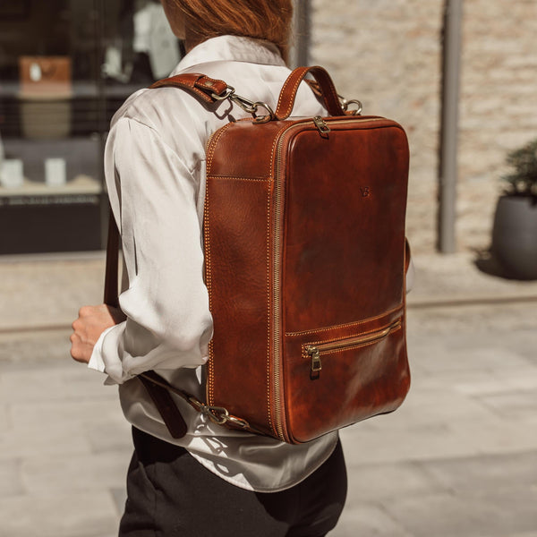 black leather travel briefcase