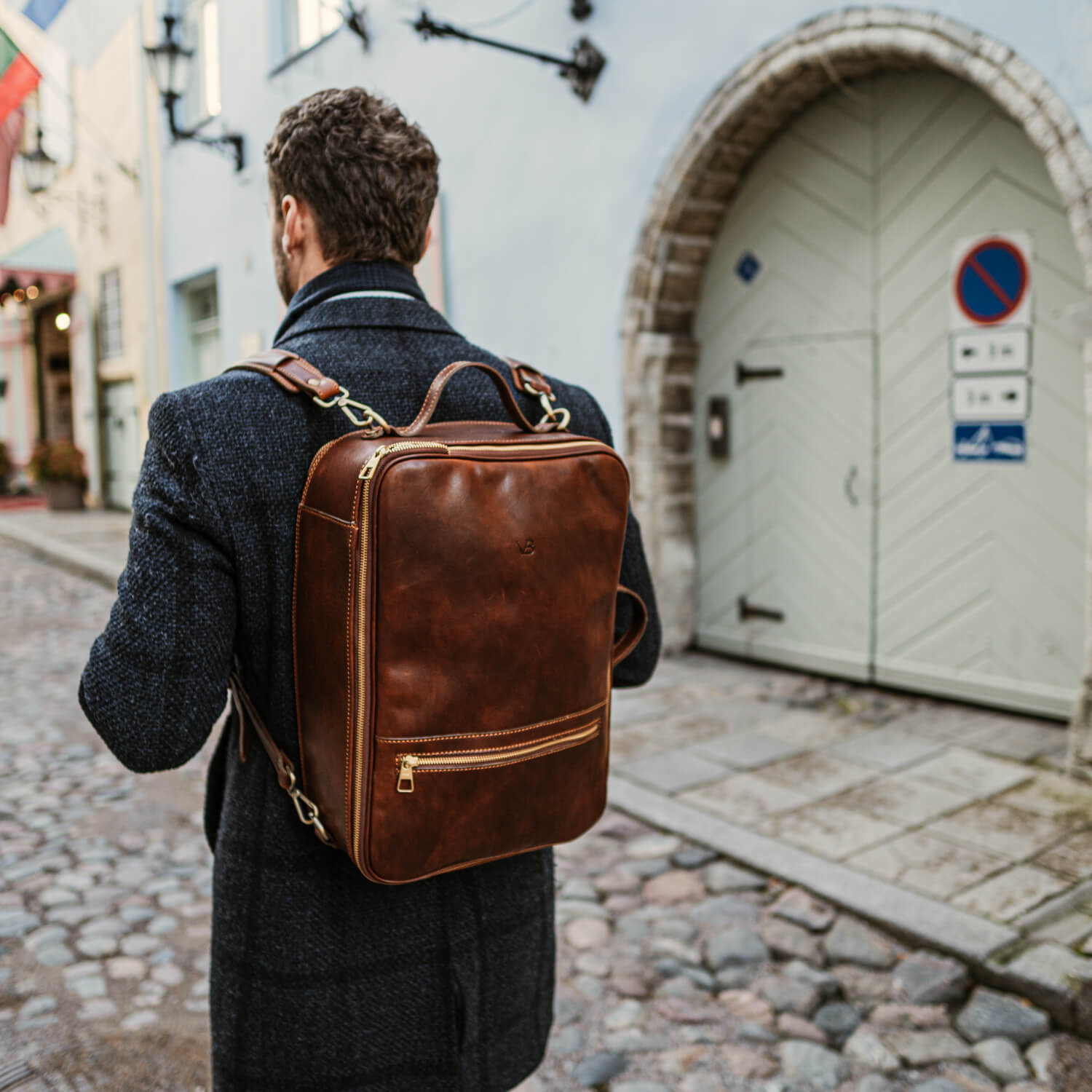 Leather backpack computer bag Outlet