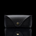 Deluxe Leather Glasses Case - black front