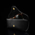Deluxe Leather Glasses Case black interior with glasses