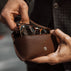 Deluxe Leather Glasses Case brown lifestyle