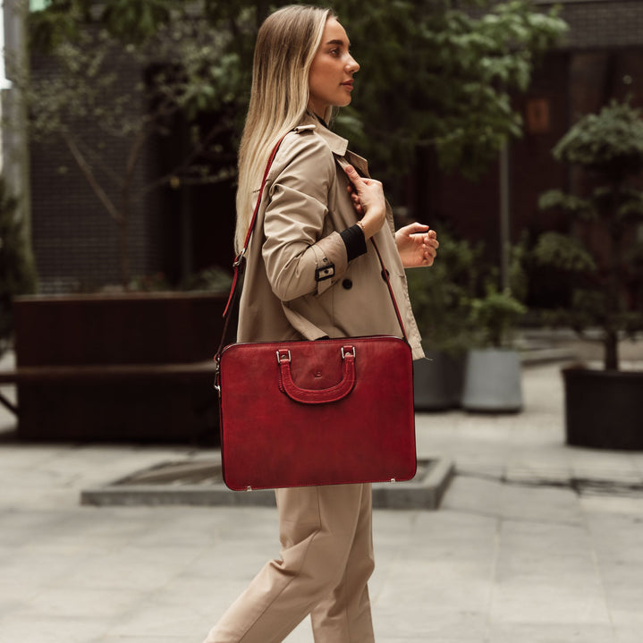 Elegant Womens Leather Laptop Bag