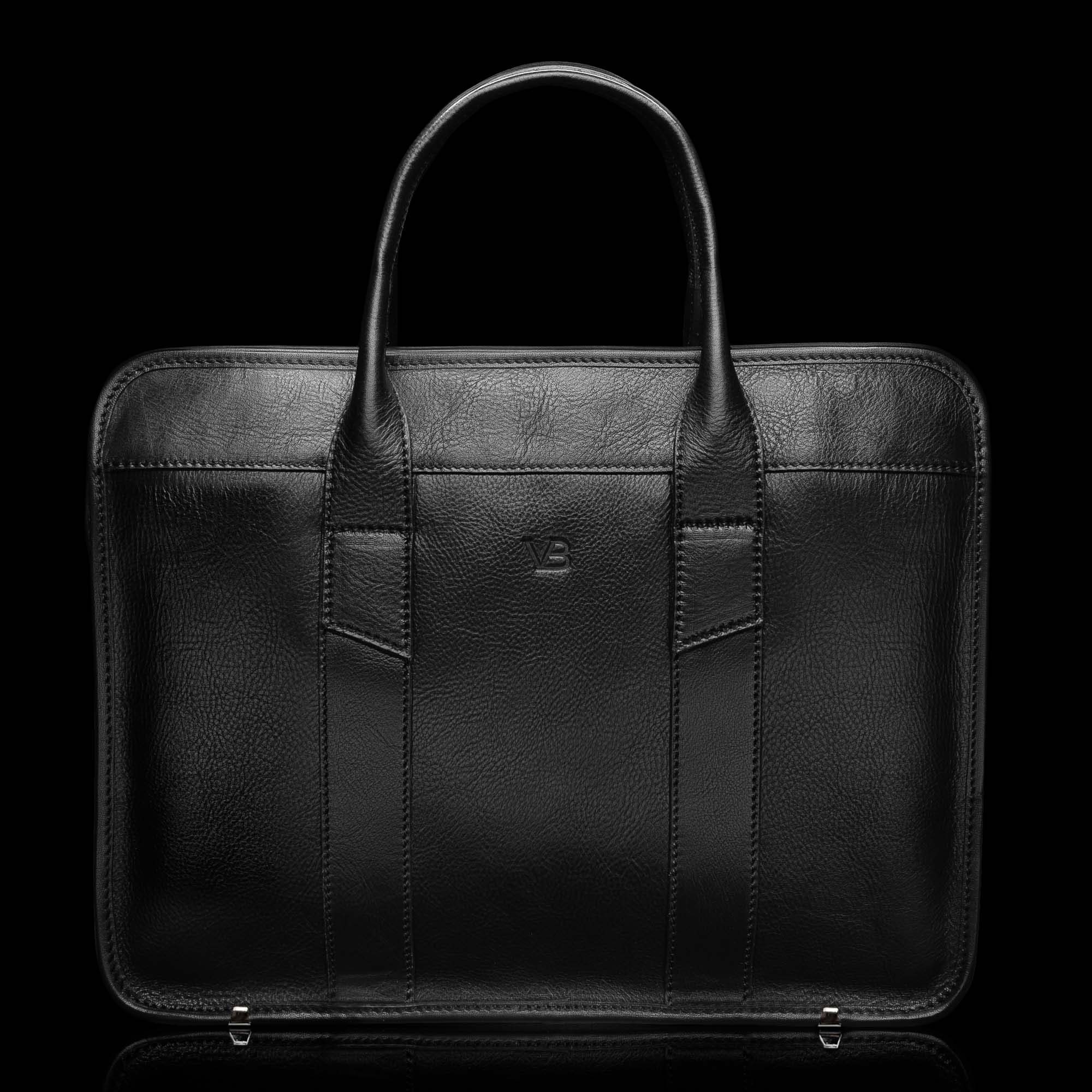 Slim Leather Laptop Bag for Men with14 inch Laptop Compartment - Von Baer