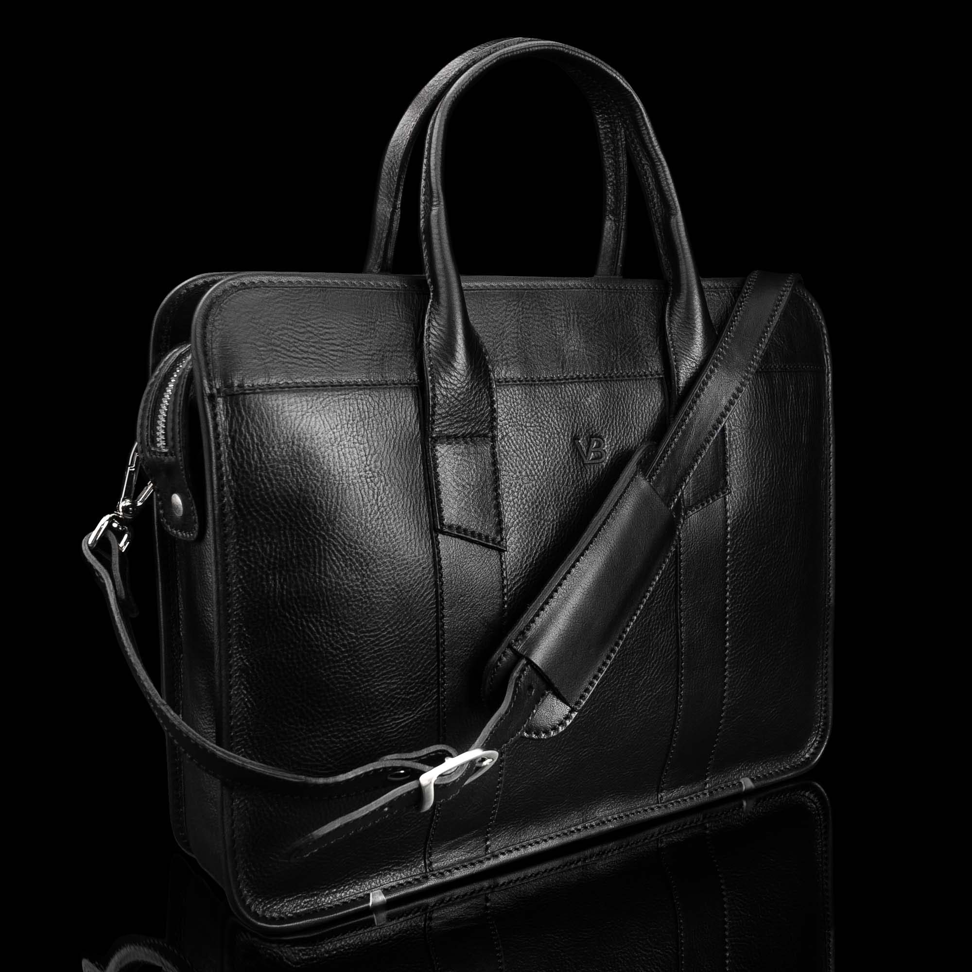 Slim Leather Laptop Bag for Women with14 inch Laptop Compartment - Von Baer