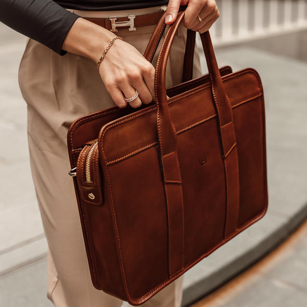 Luxury Italian Full-Grain Leather Briefcases for Women - Von Baer