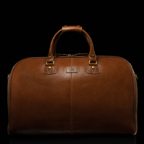 GRAND FULL GRAIN LEATHER TRAVEL BAG CLASSIC TAN