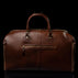 GRAND FULL GRAIN LEATHER TRAVEL BAG SOLID BROWN BACK