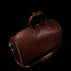 GRAND FULL GRAIN LEATHER TRAVEL BAG SOLID BROWN HANDLES