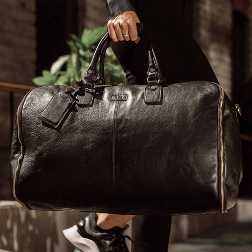 Women's Luxury Leather Garment Duffle Bag Von Baer