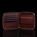 W3 Womens Leather Wallet Red Inside cash cards filled