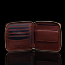 W3 Womens Leather Wallet Red Inside cash cards filled