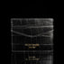 cards and cash leather card holder black croco print front