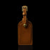 classic leather luggage tag tan light solid brown front view