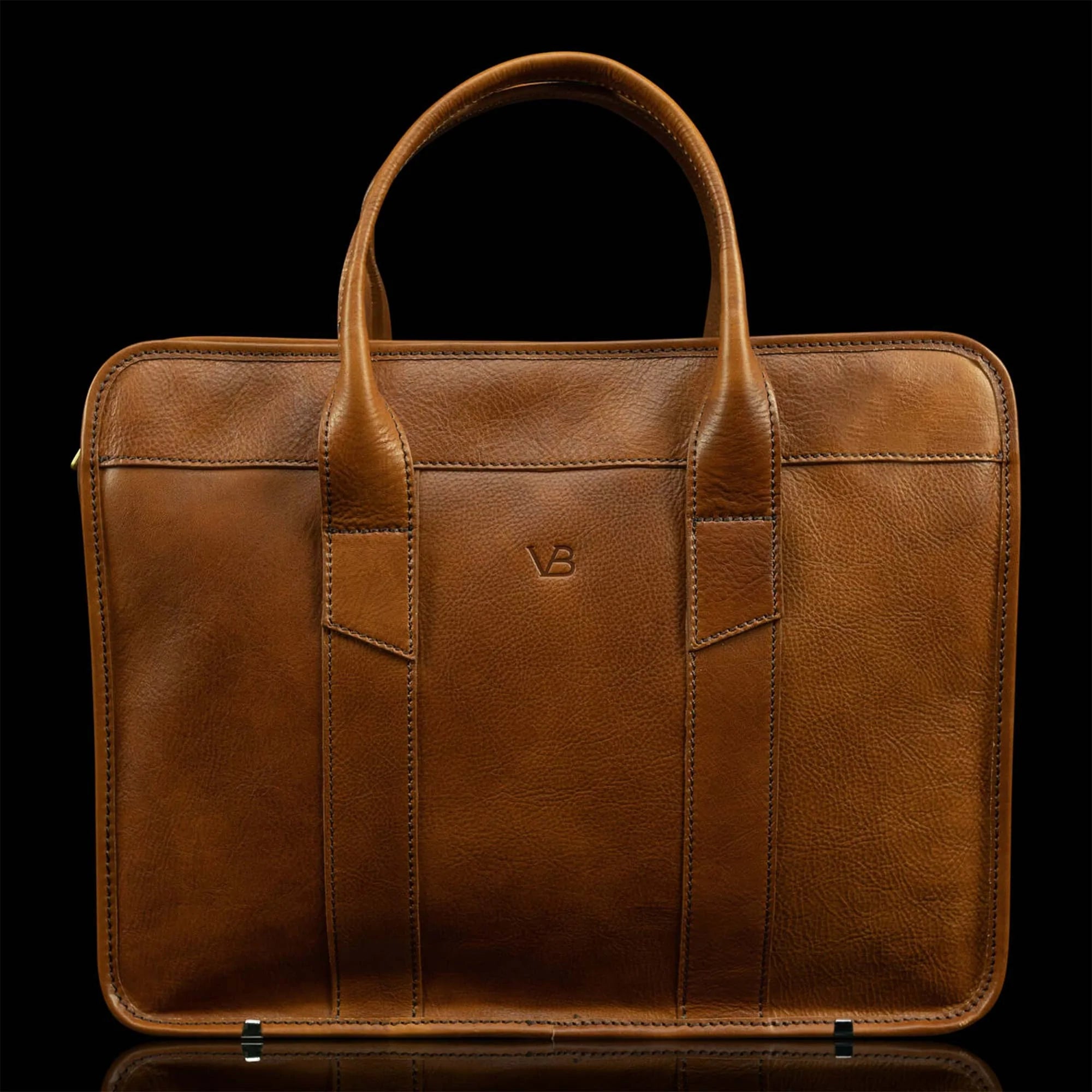 Slim Leather Laptop Bag for Women with14 inch Laptop Compartment - Von Baer