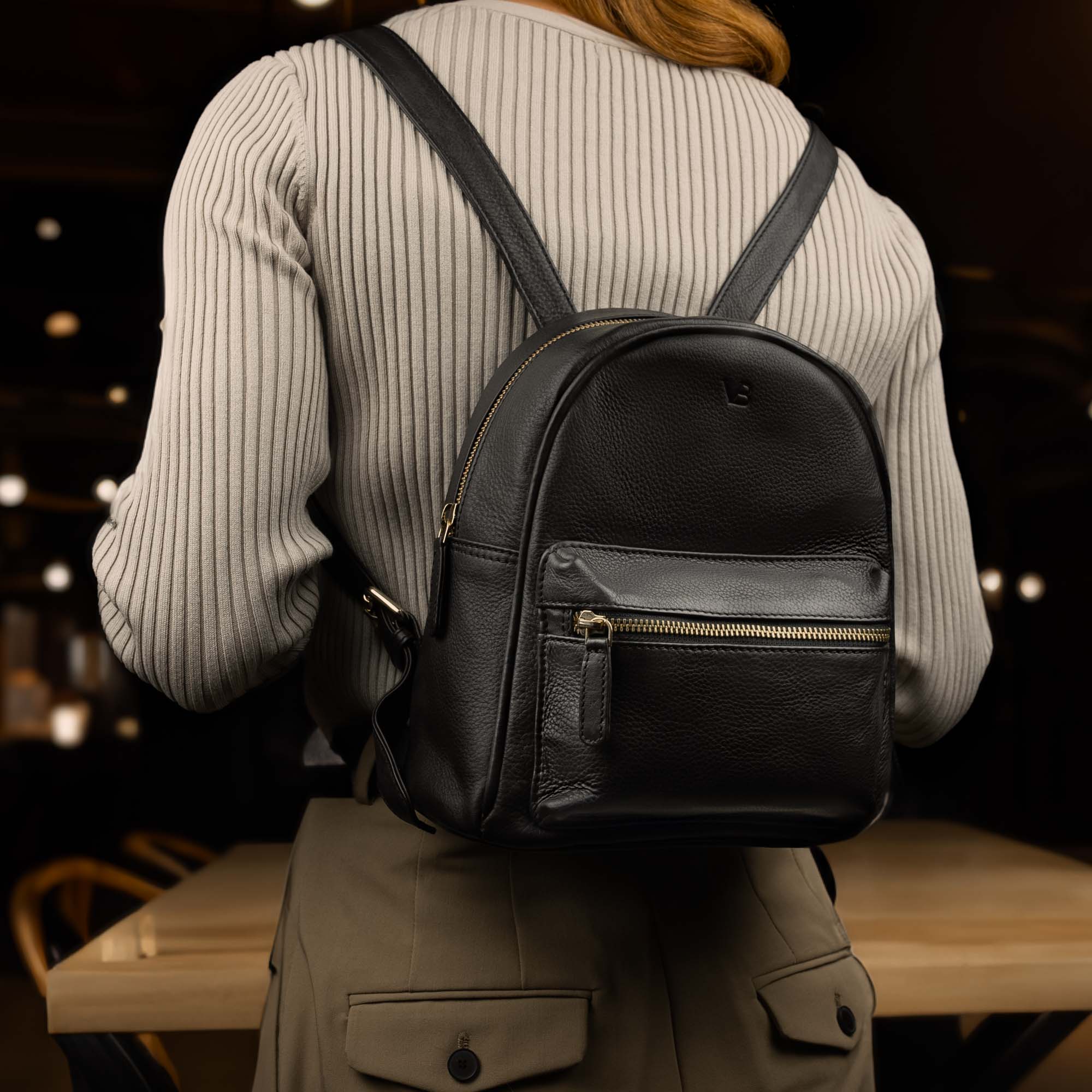 Ladies on sale black backpack