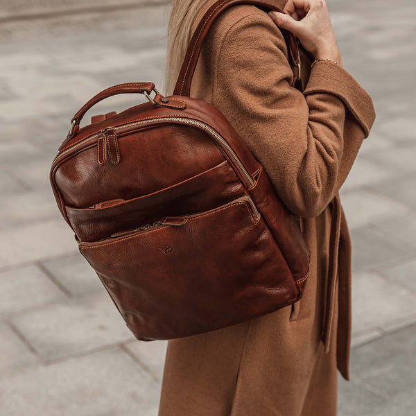 black leather travel briefcase