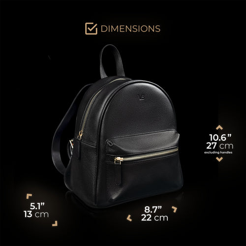 Women's Mini Leather Backpack - Von Baer Women's Mini Leather Backpack - Von Baer