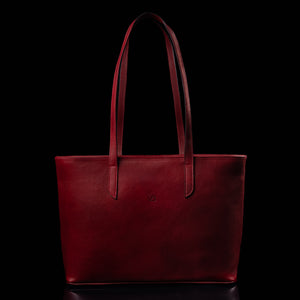 von baer elegance womens leather tote bag red front view