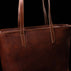 von baer elegance womens leather tote bag solid brown premium italian full grain leather texture