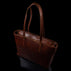 von baer elegance womens leather tote laptop bag solid brown upper view