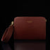 von baer model 1 small crossbody handbag red front view removable wrist strap