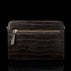 von baer model 1 small leather handbag brown croc print back view