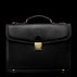 front view of black colored briefcase