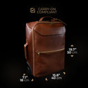 von baer voyager womens leather carry on travel bag with wheels carry on compliant