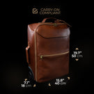 von baer voyager womens leather carry on travel bag with wheels carry on compliant