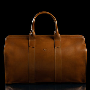 front view of tan bag