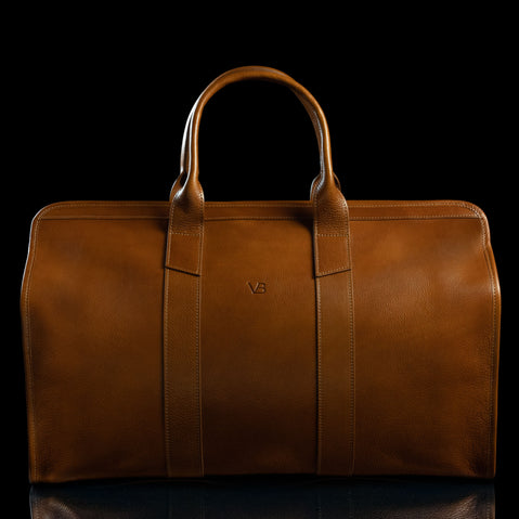 front view of tan bag