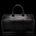 von baer weekender mens leather sport bag black front view