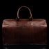 von baer weekender premium mens full grain leather weekend bag solid brown front view