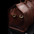 von baer weekender womens leather weekend bag solid brown side view