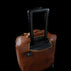 voyager leather carry on bag with wheels for men solid brown telescopic handle drawer out